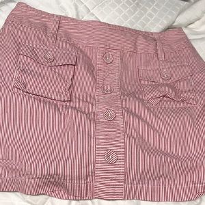 Dress barn stripped skirt with shorts under